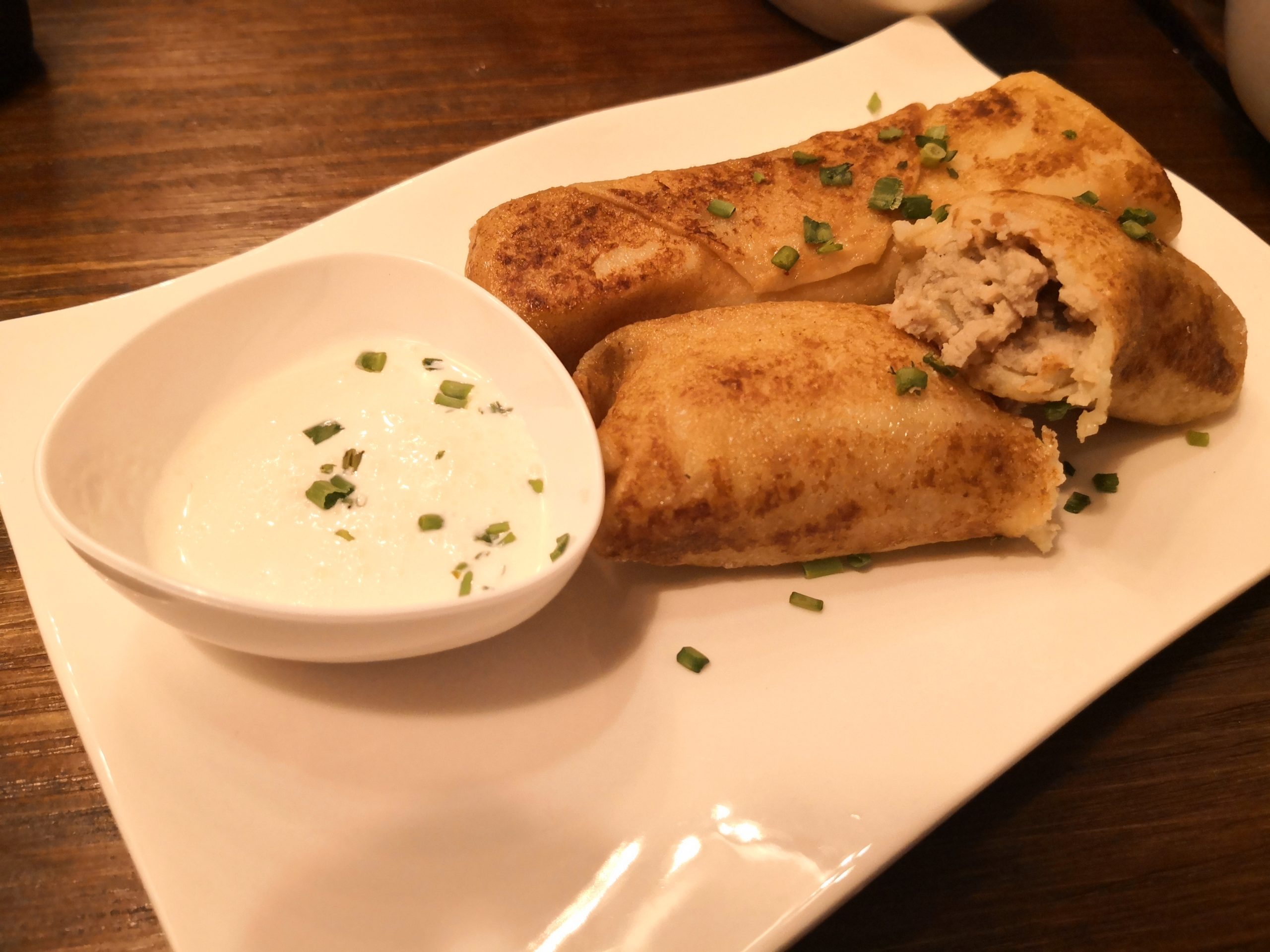 Stuffed chicken crepe