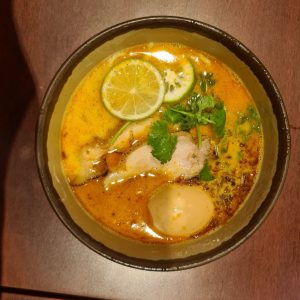 chicken cha shu tom yum ramen