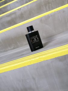 picture of acqua di gio profumo taken on a staircase